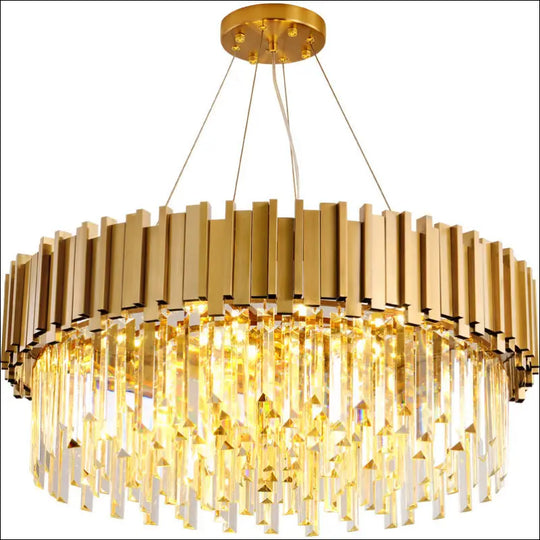 Modern Minimalist Light Luxury Crystal Living Room Glass Round Lamps