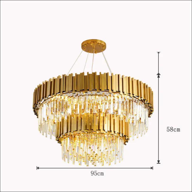 Modern Minimalist Light Luxury Crystal Living Room Glass Round Lamps