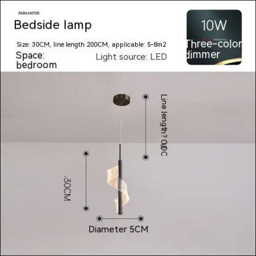 Modern Simple And Light Luxury Bedroom Bedside Chandelier
