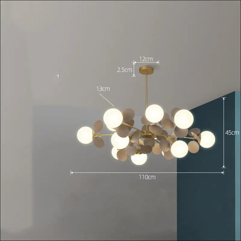 Nordic Chandelier Modern Minimalist Living Room Bedroom Lighting