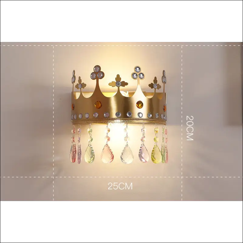 Nordic Led Crystal Chandelier Cartoon Crown Dimming