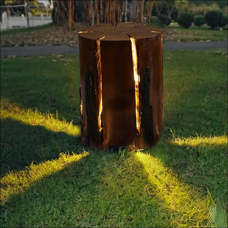 Outdoor Lawn Lamp Country Stump Stump Lamp