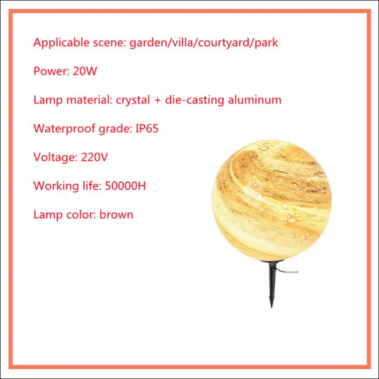 Solar Lawn Outdoor Waterproof Villa Garden Grass Earth Lamp