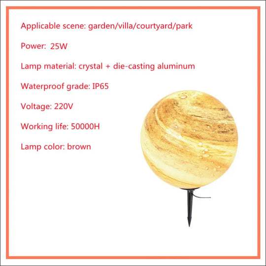 Solar Lawn Outdoor Waterproof Villa Garden Grass Earth Lamp