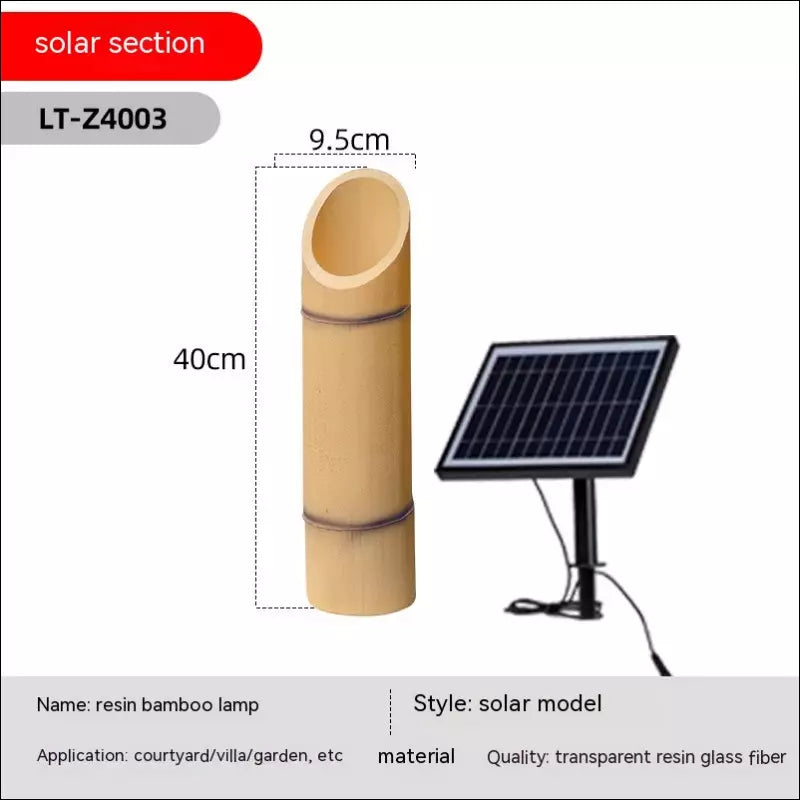 Solar outdoor waterproof simulation bamboo lamp garden