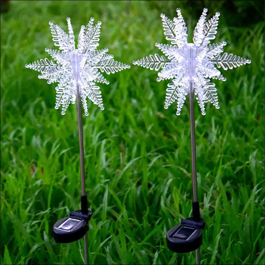 LED Solar Snowflake Light Outdoor Waterproof