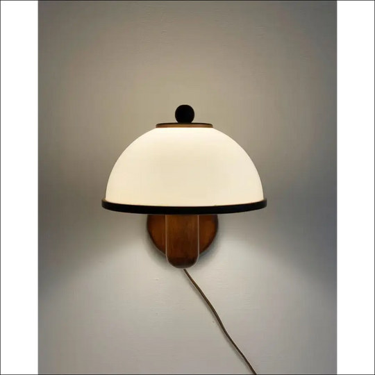 Solid Wood Wall Lamp Glass Bedroom Living Room Decoration