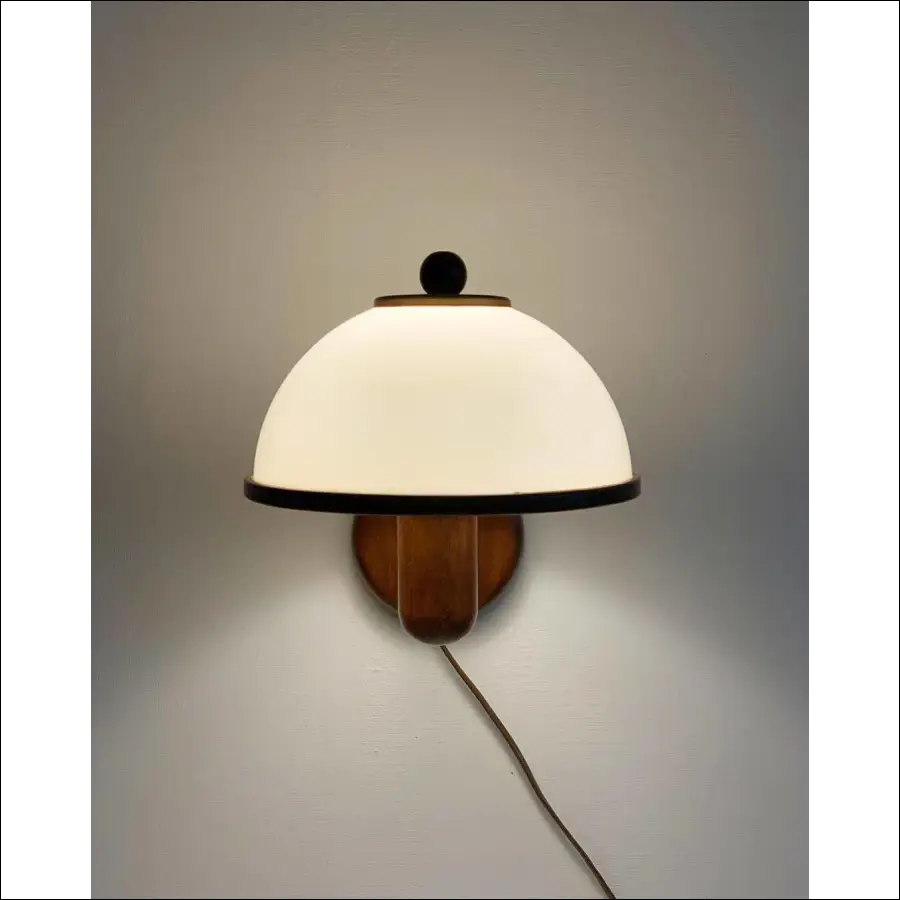 Solid Wood Wall Lamp Glass Bedroom Living Room Decoration