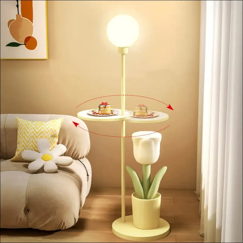 Tulip Floor Lamp Children's Bedroom Bedside Lamp Net Red Decoration Pieces