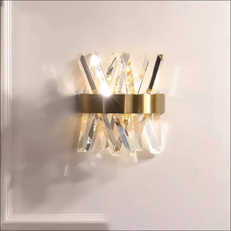 Wall Lamp Living Room Hall Background Wall Corridor Aisle Bedside High-end American Crystal Wall Lamp