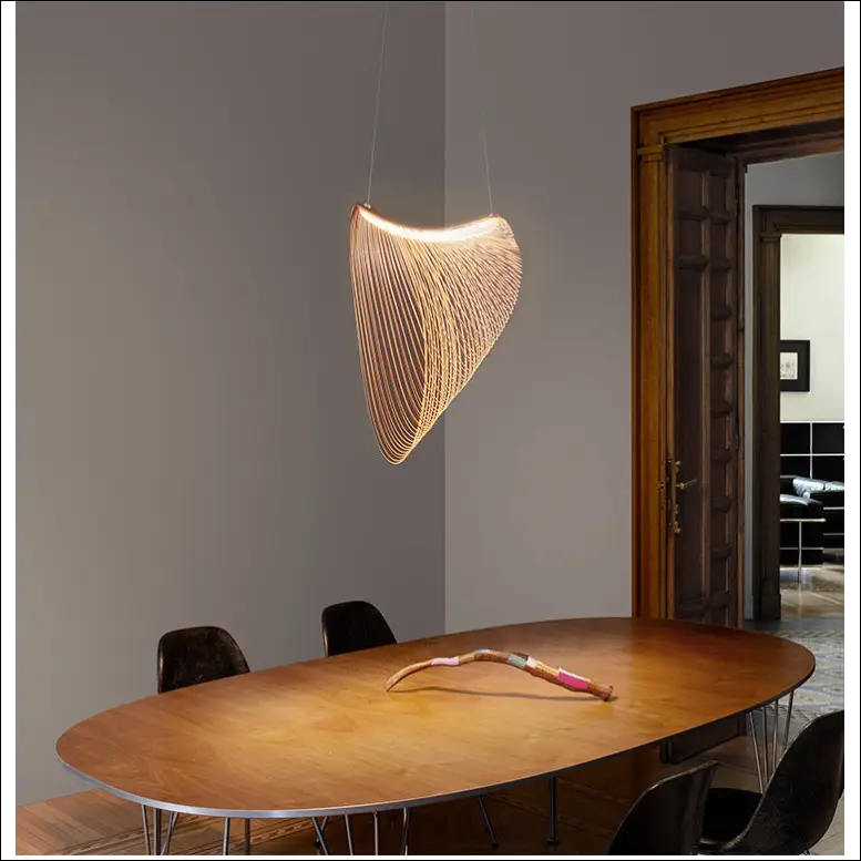 Wooden Restaurant Lamp Designer Postmodern Minimalist