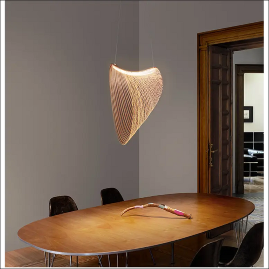 Wooden Restaurant Lamp Designer Postmodern Minimalist